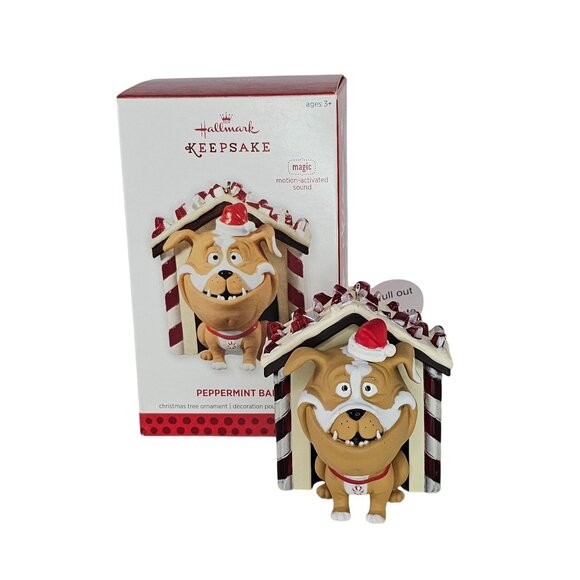 Hallmark Keepsake Peppermint Bark Christmas Tree Ornament Motion-Activated Sound - Picture 1 of 9